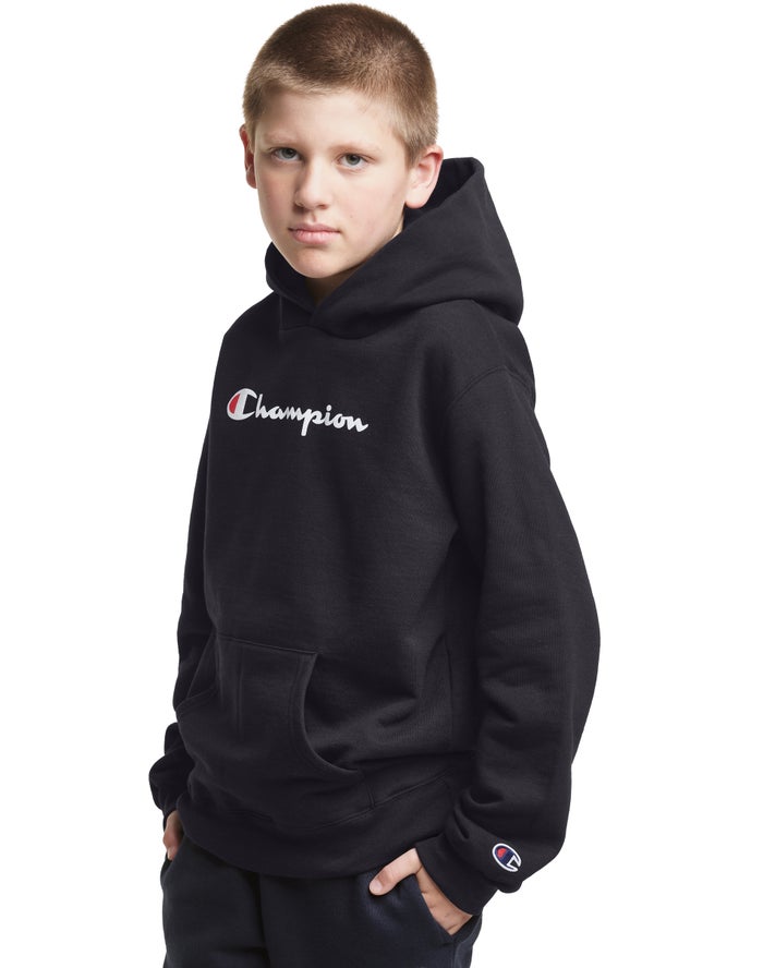 Champion Pullover Script Logo - Poikien Mustat Huppari - Suomi 2045379-IL